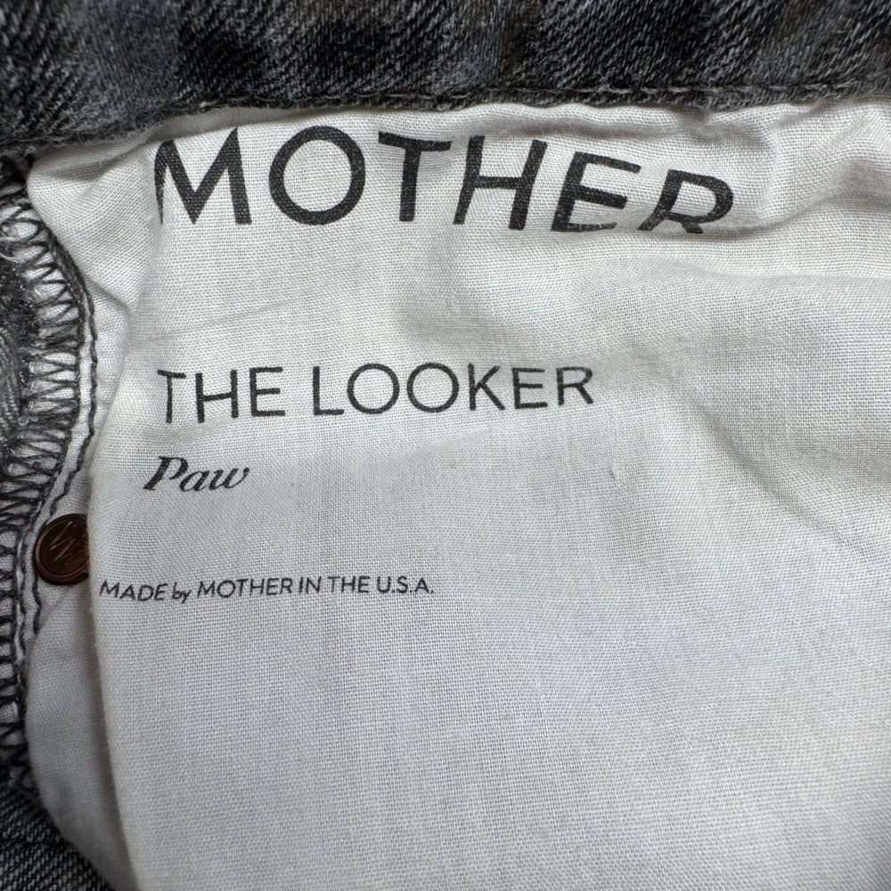 Mother The Looker Skinny Jeans 28* Paw Grey Leopard Animal Print 30x31 1001P-128 - Picture 3 of 12